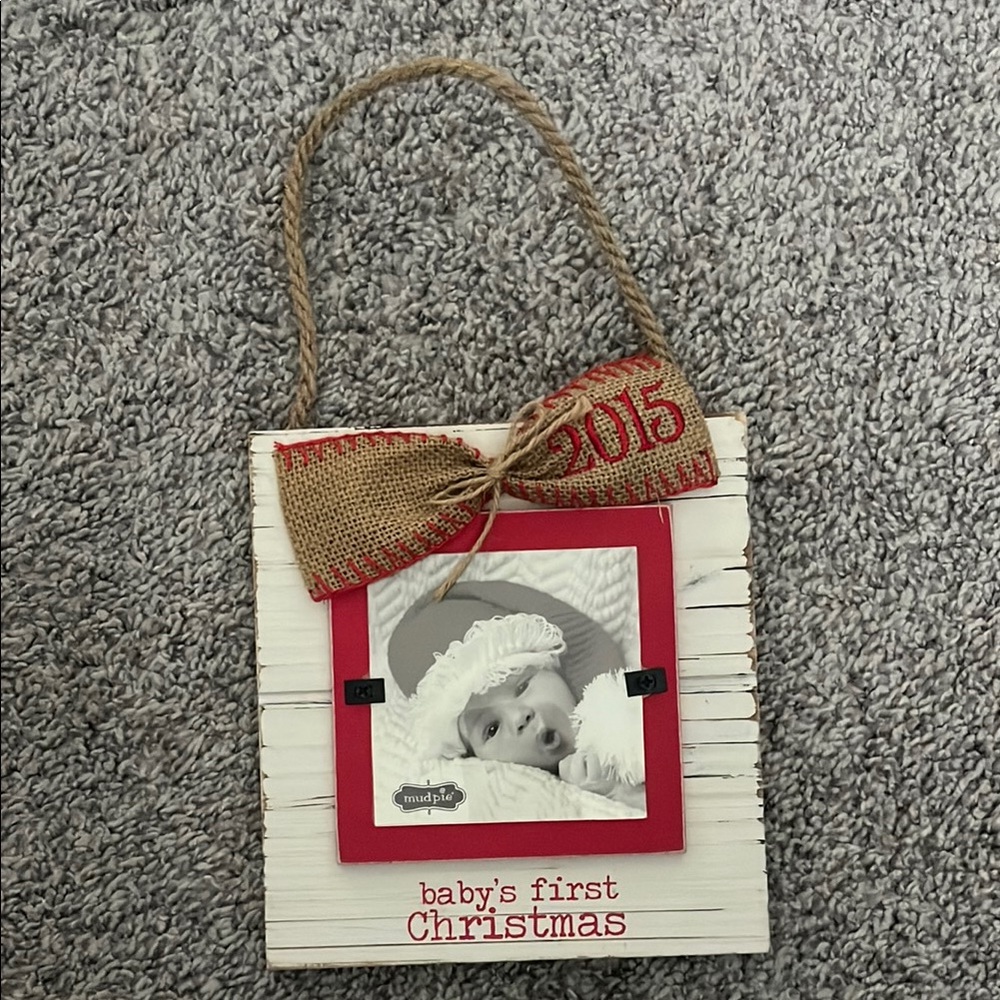 Baby's First Christmas 2015 Photo Ornament